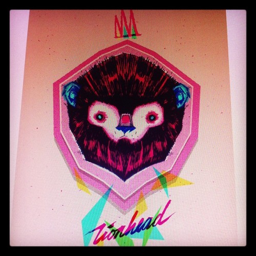 guymckinley:  Working on some new print idea for Christmas specials in shop. Be available from the 1st I think. Lion head in progress. 
