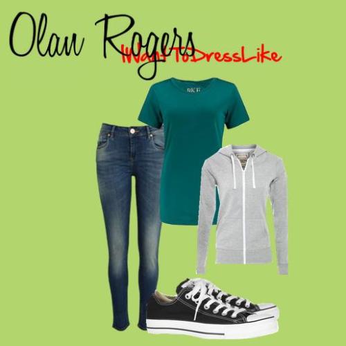 Olan Rogers as suggested by Anon. Hoodie: £15 Top: £6.89 Jeans: £30 Shoes: £31