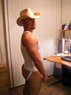 bigtom32:  Cowboy with jockstrap and hat. I would hit that. Send me your cowboy pics