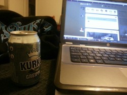 Viikate-hoodie (my outfit for tonight), Kurko grape long drink &amp; my Tumblr-dashboard. I&rsquo;ll be at bar called Cheri at 11 p.m. = my Wednesday.