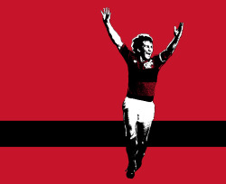 nosso-fla:  Zico, el ídolo más grande de todos los tiempos del “Clube de Regatas do Flamengo” y el máximo goleador de la historia del club. 