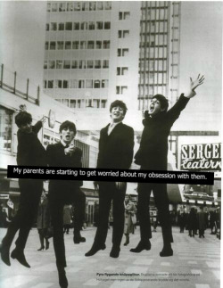 addieroad:  beatlesconfessions:  (original photo)  This picture represents our obsession very well, I think 