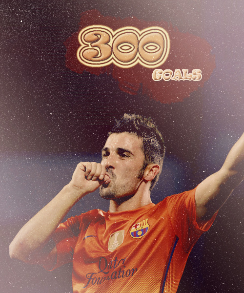 David Villa scores his 300th goal and his 301st literally 3 minutes later. Genius.