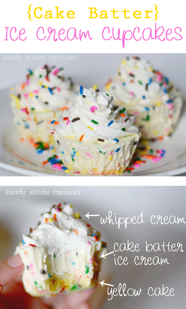 littlecraziness:  (via {Cake Batter} Ice Cream Cupcakes - Bubbly Nature Creations)