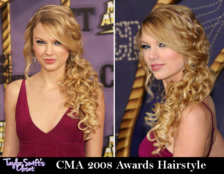 Taylor Swift wearing her hair in a new short style  Angled bob with curls