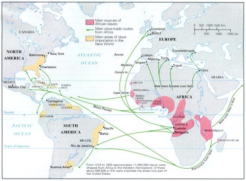 African slave trade map