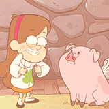 trappedinsanity:Mabel and Waddles