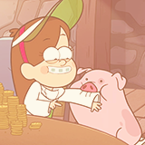 trappedinsanity:Mabel and Waddles