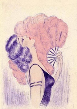 noonesnemesis:   Lilac Ladies Vintage postcards