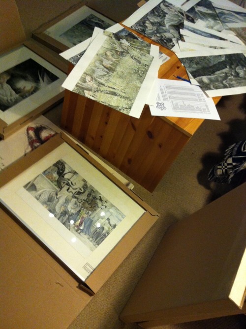 stoneofthehapless:khorazir:I’m currently framing some of my Tolkien-inspired watercolours for an upc