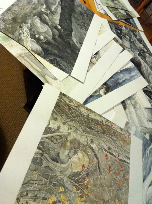 stoneofthehapless:khorazir:I’m currently framing some of my Tolkien-inspired watercolours for an upc