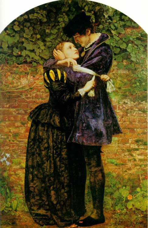 Huguenot lovers on St. Bartholomew&rsquo;s Day by John Everett Millais