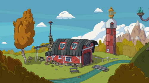 adventuretime:  “Five More Short Graybles” Backgrounds From the Finn & Jake section. The episode’s background designers were Santino Lascano and Derek Hunter. The painters were Martin Ansolabehere, Sandra Calleros, and Ron Russell.