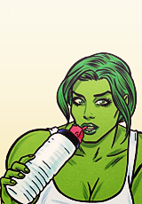 fuckyeahsuperheroines:  Look how cute Shulkie’s looking   Shulkie? SHULKIE?! REALLY?! That’s the cute pet name for She-Hulk? DAFUQ IS DIS SHITE?