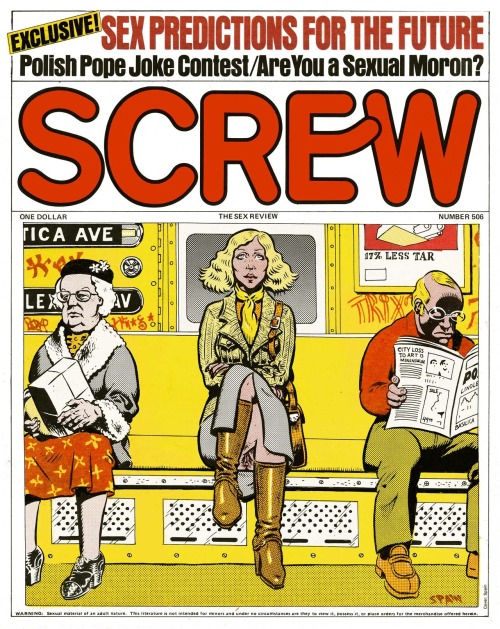 dannyhellman:
“ Nine SCREW covers by SPAIN RODRIGUEZ, (1940 - 2012) Spain Rodriguez drew many wonderful covers for SCREW Magazine during his long cartooning career. Here are the nine I have in my collection, but I suspect there are lots more. If...