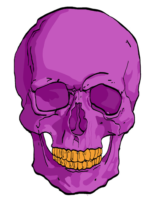 Porn photo purple skull. i can dig it :)