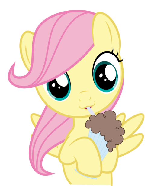 thepoeticpony:  Fluttershy drinking a milkshake. by ~DrPancakees 