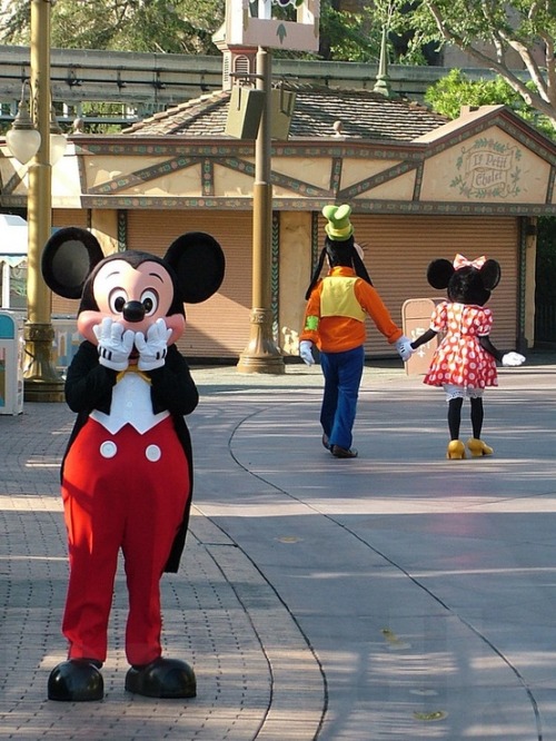 bitchglitch:  haveyourselfadisneydream:  :O Trouble in paradise, Mickey?  damn he just stole your bitch 