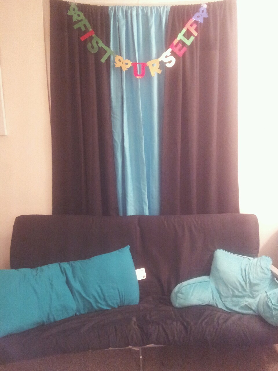 clavid:  a friendly banner to welcome guests to my lovely dorm
