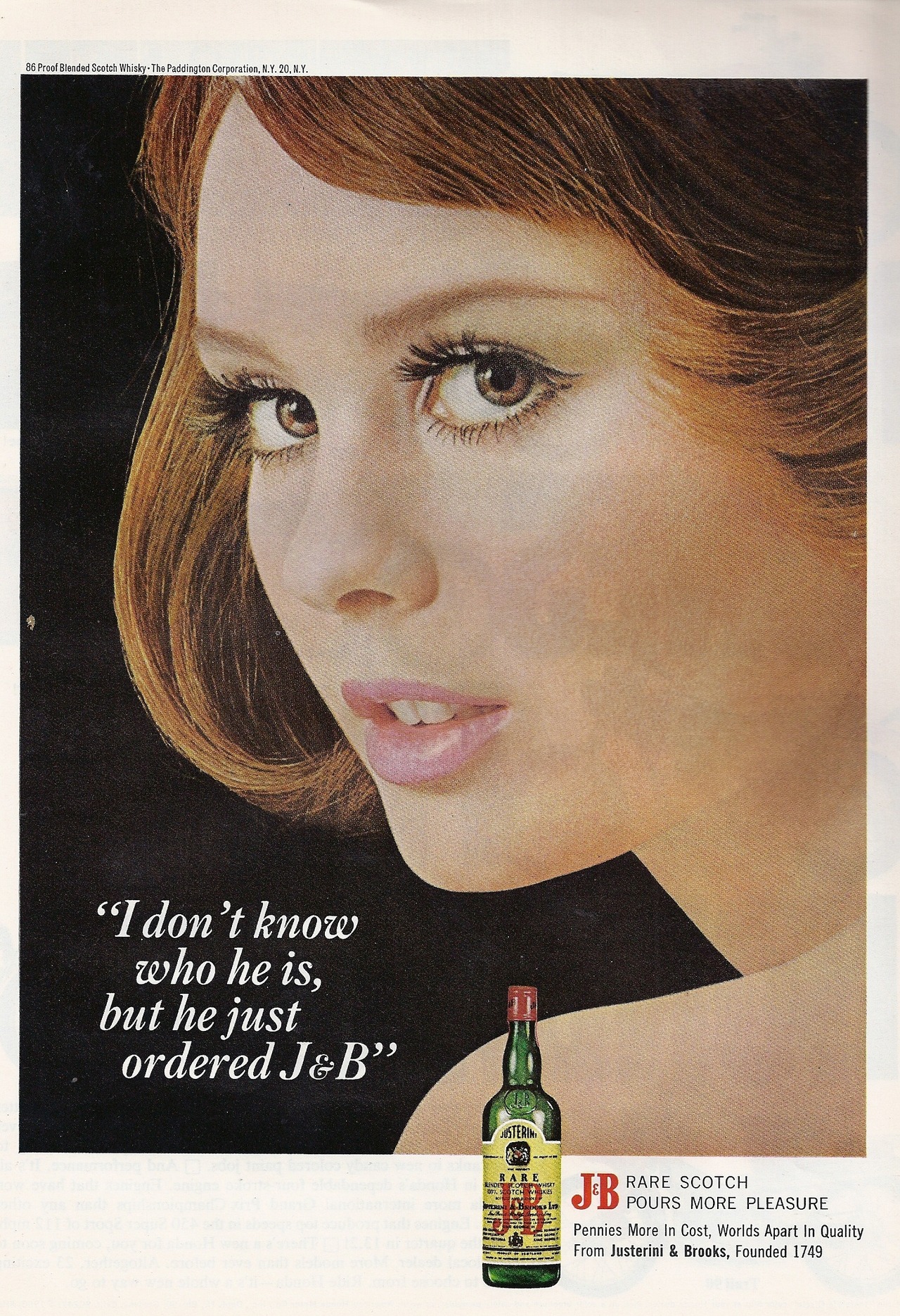 vintagebounty:  J&amp;B Rare Scotch Advertisement Playboy 1968 Collectible Original