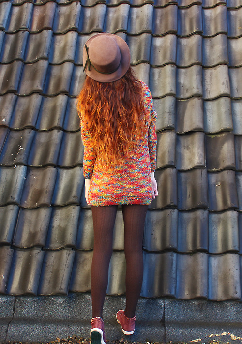 pedalfar:  they call me redhead: colourfull on the roof