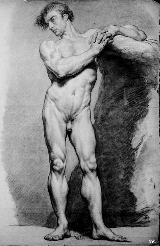 hadrian6: Academic studies of the male nude. 1777. Charles Antoine Horace Vernet.