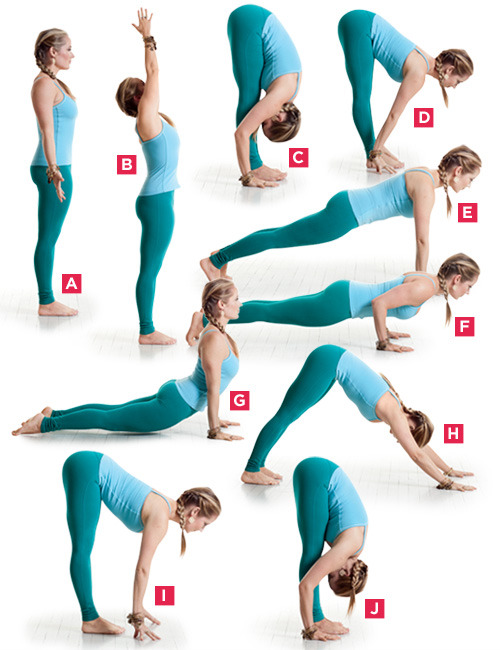 Start your morning with this: sun salutations.