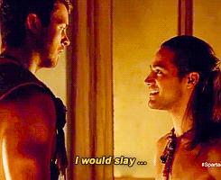  AGRON: I would slay ALL, who would lay attempt to wrest you from my arms.  