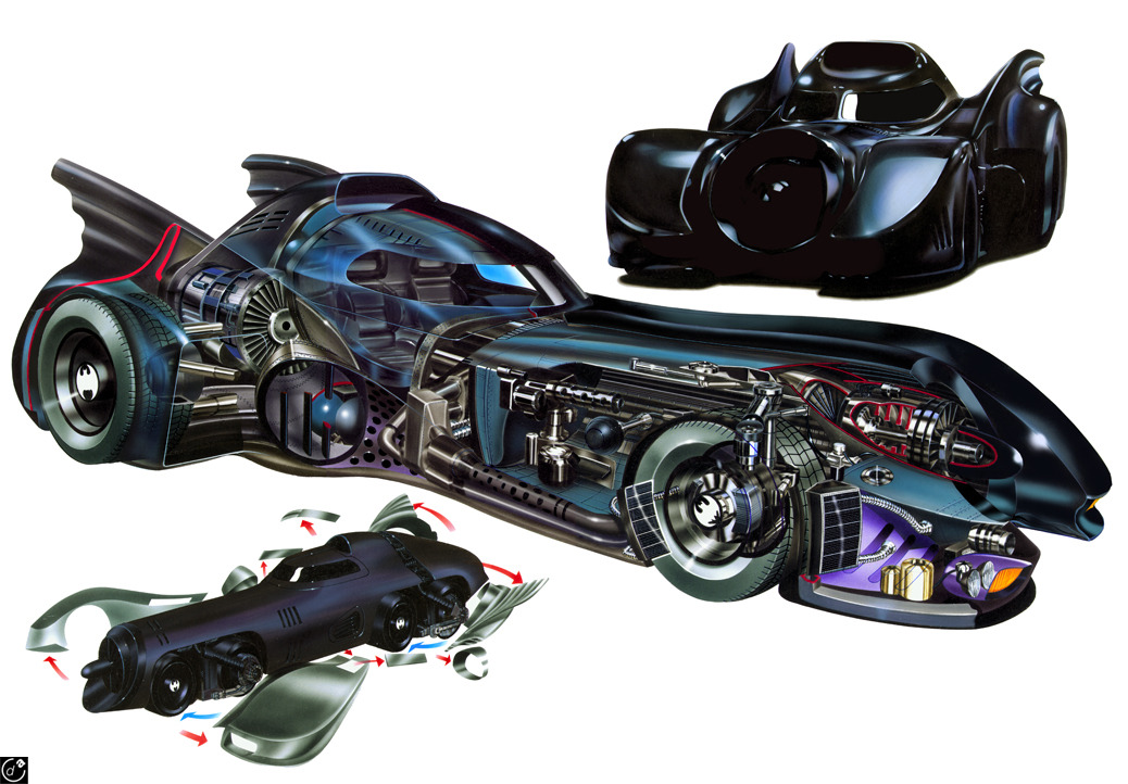 herochan:  The Batmobile  Created by Alex Pang (via:debutart)  no cads calae