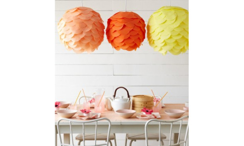 Simple and Colorful Paper Lantern DIY Project: Paper lantern lights are great for wedding lights as 