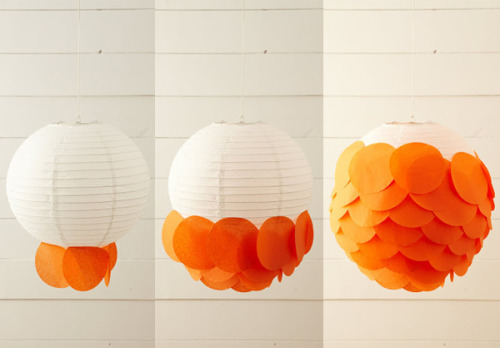 Simple and Colorful Paper Lantern DIY Project: Paper lantern lights are great for wedding lights as 