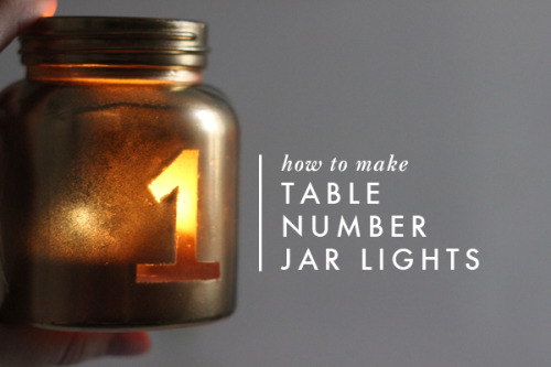 DIY Table Numbers - Jars & Candles: Instructions available here.