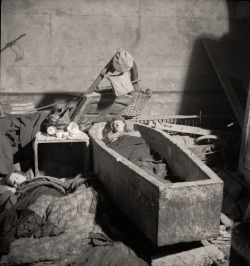 collective-history:  Man sleeping in a stone