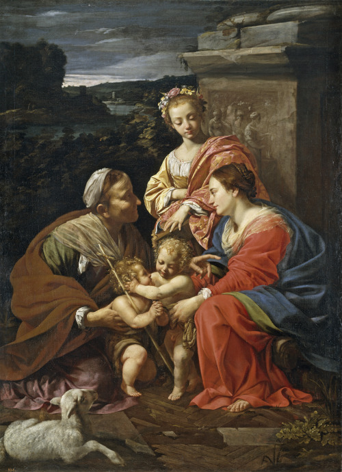 Virgin and Child with Saint Elizabeth, the Infant Saint John and Saint Catherine, by Simon Vouet, Mu