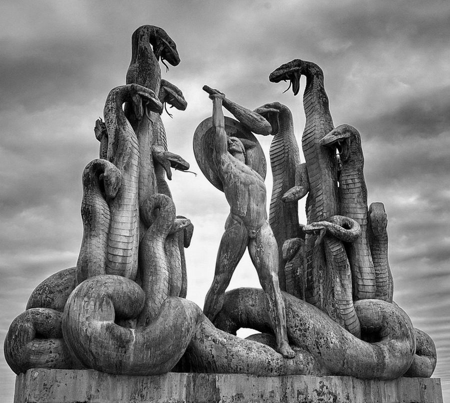 androphilia:  Hercules And The Hydra By Rudolph Tegner, 1918-1919 