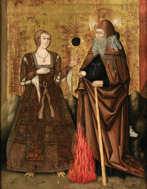 art-mirrors-art: Master of Girard (Catalonia) - The Temptation of Saint Anthony (c.1490)