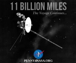 pennyfournasa:  35 years ago, Voyager I and its twin Voyager II were launched and have been speeding through the outer reaches of our solar system and sending back unprecedented data and images back home. They were launched in 1977 and have traveled