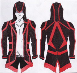 imhozen1:  Here’s my jacket textured with black denim and red leather. Wuddya guys think??  Looks great