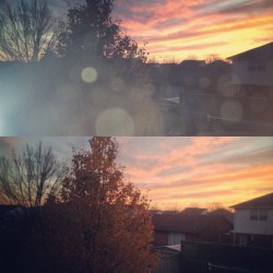 pretty sunset😋❤ #sunset #pink #orange #yellow #autumn #flash #instacollage