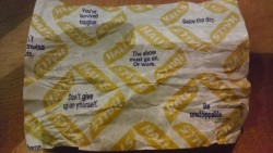 coagulates:  My cough drop wrappers are more