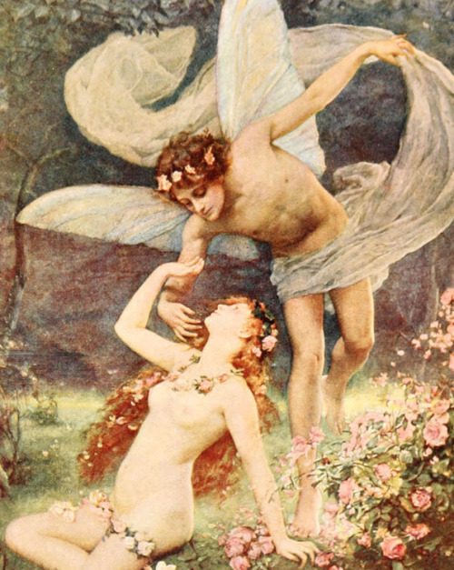 Zephyrus wooing Flora, Artist Henrietta Rae