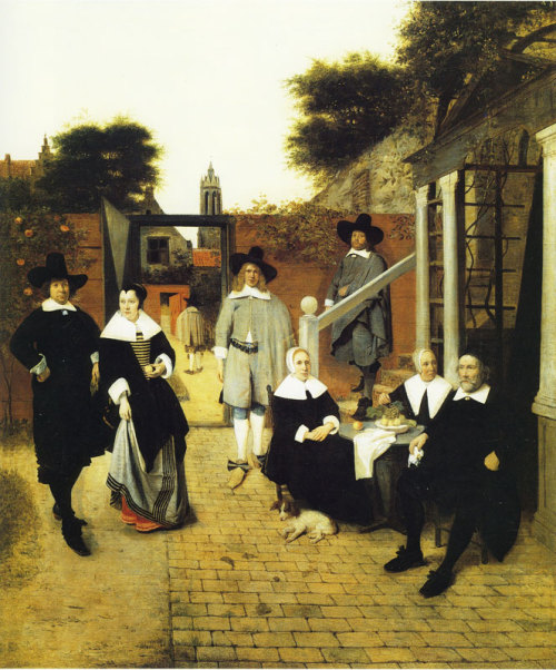 brabitte:  Pieter de Hooch (1629-1684) Ritratto di famiglia in cortile a Delft, 1658 circa Vienna, Gemäldegalerie der Akademie der bildenden Künste 