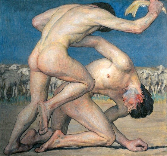 nude-body: Svend Rathsack (Danish, 1885-1941) Cain and Abel c.1910 