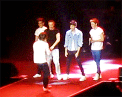 the boys chasing harry during his solo x
