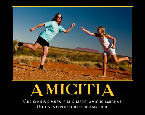 interretialia:interretialia:Amicitia.Cur similis similem sibi quaerit, amicus amicum?Uno nemo potest