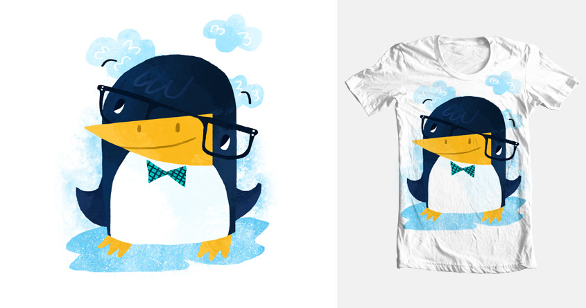 Just for fun I thought I’d try putting my recent penguin illustration on a tshirt design and put it up over on threadless.
If you get a chance maybe pop over HERE and rate it for me.