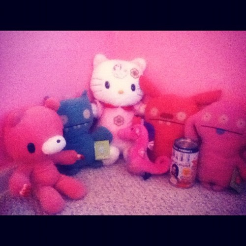 I’m 24 years old and I’m okay with my bedroom looking like. Viva La Scene. #scenequeen #hellokitty #jeffreestar #uglydolls #pink #gloomybear #myspace #bedroom  (at Edge Castle )