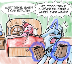 fisherpon:  Trixie Doesn’t Trust Wheels