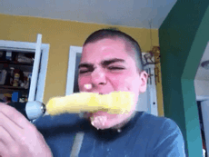 susejklvn:  gonorreia:  How to Eat Corn in 10 Seconds   HE’S WASTING PERFECTLY