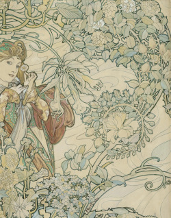 Alphonse Mucha (1860 - 1939) - Fabric Design 